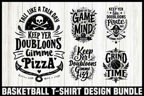 Basketball T-Shirt Design Bundle: Graphics for Crafts & Content