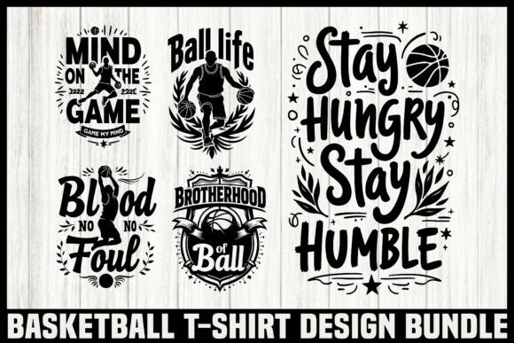 Basketball T-Shirt Design Bundle: Graphics for Crafts & Branding