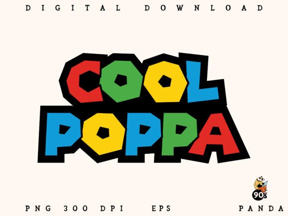 Cool Poppa Funny PNG EPS Design for Crafts & Graphics