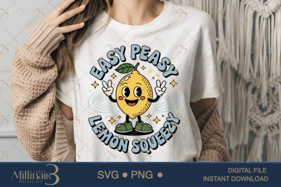 Easy Peasy Lemon Squeezy SVG PNG: Crafts & Graphics for Local Branding