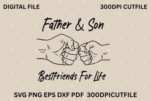 Father and Son Fist Bump SVG: Crafts & Graphics for Heartfelt Branding