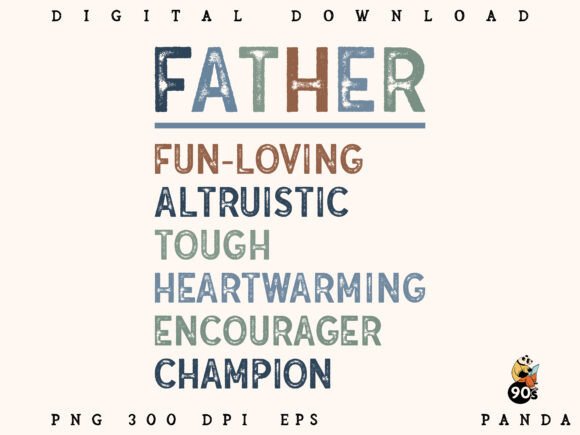 Friendly Caring Dad Typography: Graphics for Crafts & Heartfelt Content
