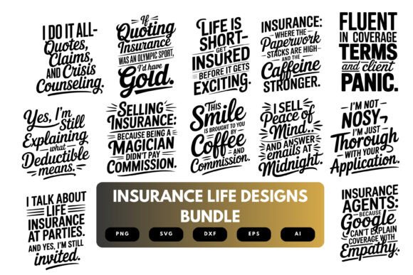 Insurance Life SVG Bundle: Graphics for Crafts & Purpose-Driven Brands