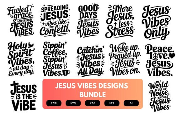 Jesus Vibes SVG Bundle: Graphics for Faith-Based Crafts