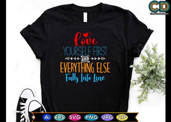 Love Yourself First Graphics: Crafts-Infused Editorial Design