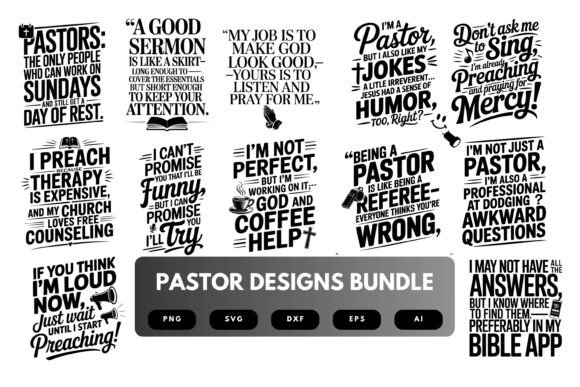 Pastor SVG Bundle: Graphics for Crafts & Faith-Based Branding