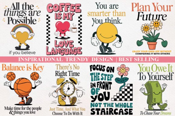 Positive Vibes Sublimation Bundle: Graphics for Crafts & Content
