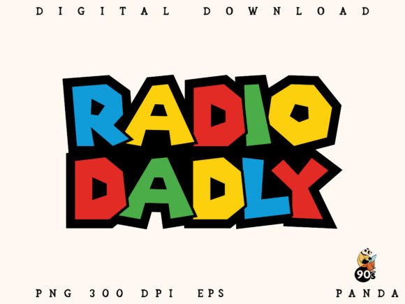 Radio Dadly Retro PNG Design Set for Crafts & Graphics