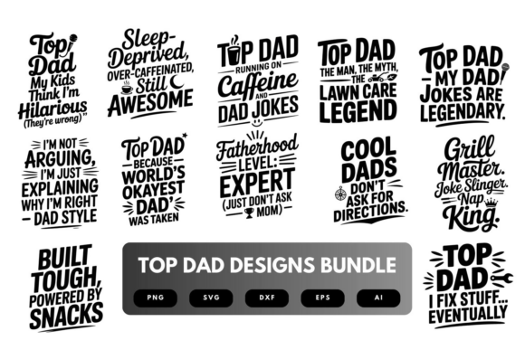 Top Dad SVG Bundle: Graphics for Crafts & Branding
